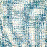 Detail of fabric in a textural basketweave print in navy on a white field.
