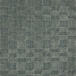 Textured slate blue carpet with a checkered pattern