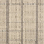 Broadloom carpet in a windowpane plaid in cream and grey.