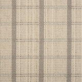 Broadloom carpet in a windowpane plaid in cream and grey.