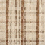 Broadloom carpet in a windowpane plaid in cream and warm brown.