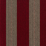 Striped brown flatweave runner in red 