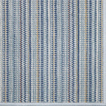 Broadloom carpet with blue and gray striped pattern