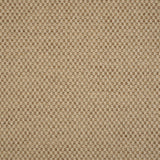Textural performance broadloom carpet in grid design in beige.