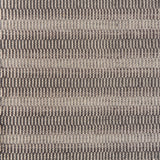 Flatweave rug in a textural stripe in shades of brown.