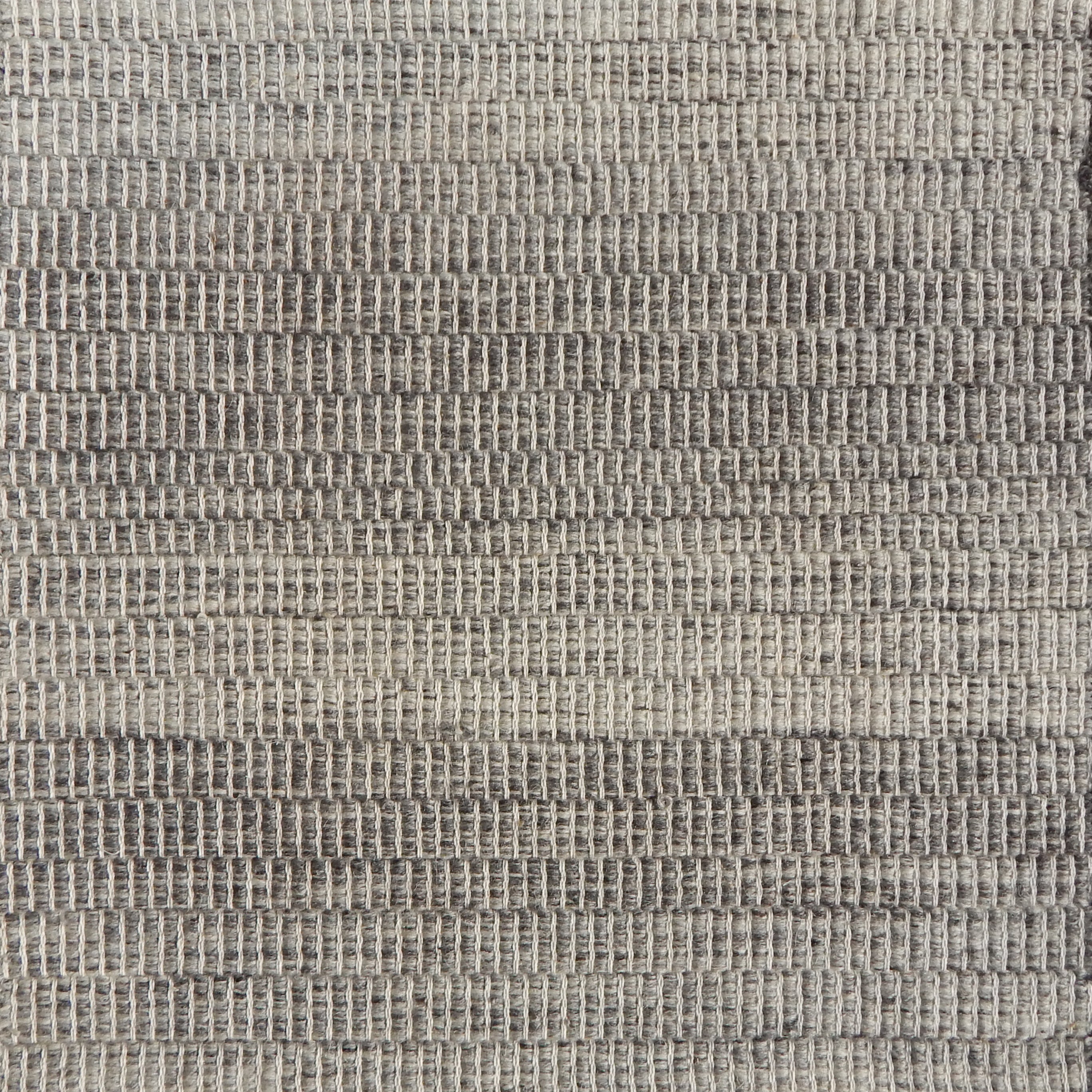 Flatweave rug in a subtle stripe in heathered grey