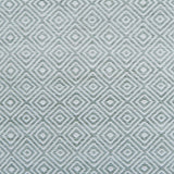 Patterned rug with geometric design in light green color