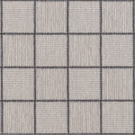 Broadloom carpet in a square grid with checkerboard stripes in shades of grey 