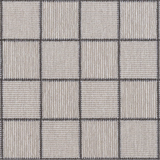 Broadloom carpet in a square grid with checkerboard stripes in shades of grey 