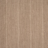 Close up of a broadloom carpet with a herringbone stripe in brown.