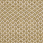 Handwoven rug with small scale diamond lattice in cream on a pale green field. 