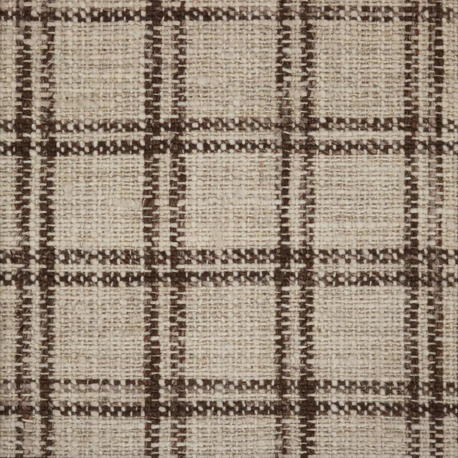 Broadloom carpet swatch in checkered pattern brown color