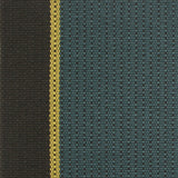 Striped flatweave runner in black and teal