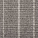 Broadloom carpet in grey with a white widely placed pinstripe