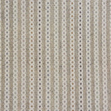 Broadloom carpet swatch in a striped rope pattern in a tan grey design