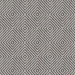 Broadloom carpet swatch diamond design in black white