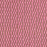 Detail of a hand-woven cotton fabric in a grid pattern in pink and brown.