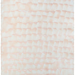 Sheet of hand-painted wallpaper with a repeating dappled texture in light pink.