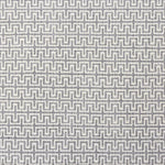 Broadloom carpet swatch in a geometric pattern in a grey white design