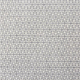 Broadloom carpet swatch in a geometric pattern in a grey white design