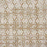 Broadloom carpet swatch in a geometric pattern in a tan white design
