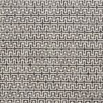 Broadloom carpet swatch in a geometric pattern in a black white design
