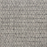 Broadloom carpet swatch in a geometric pattern in a black white design