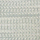 Broadloom carpet swatch in a geometric pattern in a grey light blue design