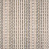 Broadloom carpet with beige and seafoam green stripes.