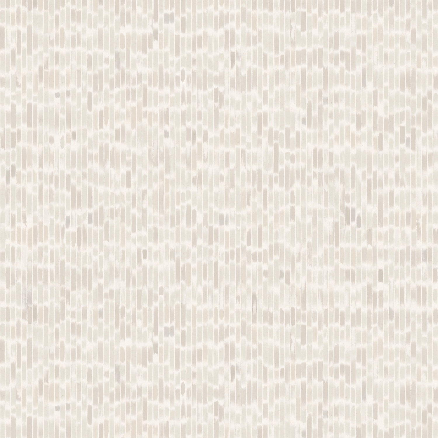 Detail of wallpaper in a linear check pattern in shades of warm ecru on a white field.