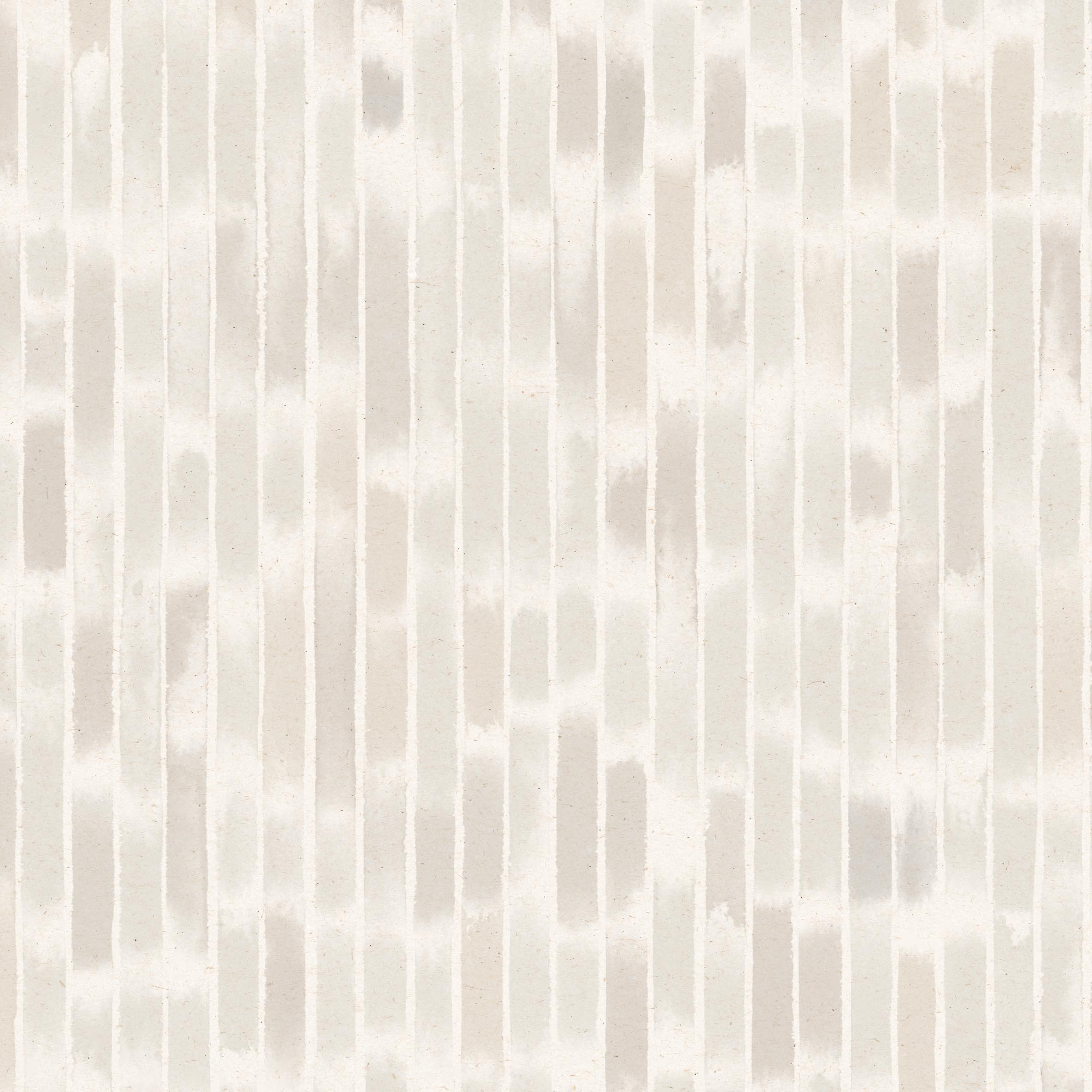 Close up of wallpaper in a linear check pattern in shades of warm ecru on a white field.