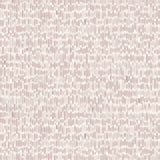 Detail of fabric in a linear check pattern in shades of pastel mauve on a white field.