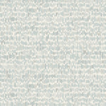 Detail of fabric in a linear check pattern in shades of pastel aqua blue on a white field.