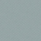 Detail of wallpaper in a dotted diamond grid in white on a blue field.