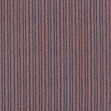 Wallpaper panel in a painterly herringbone print in pink on a navy field.