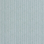 Wallpaper panel in a painterly herringbone print in turquoise on a light blue field.
