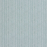 Wallpaper panel in a painterly herringbone print in turquoise on a light blue field.