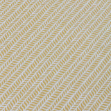 Detail of a wallpaper panel in a painterly herringbone print in yellow on a light blue field.