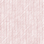 Detail of fabric in a painterly uneven grid pattern in rose on a white field.