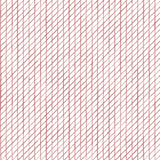 Detail of fabric in a painterly uneven grid pattern in rose on a white field.