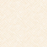 Detail of fabric in a painterly grid pattern in gold on a white field.