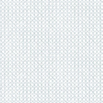 Detail of fabric in an intricate striped grid pattern in light blue on a white field.