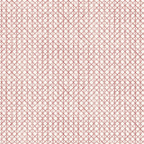 Detail of wallpaper in an intricate striped grid pattern in dusty rose on a white field.