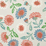 Pattern of colorful flowers on a light background
