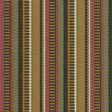 Striped flatweave runner in red tan sage brown