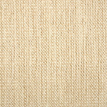 A close-up of a broadloom carpet with a woven texture in cream and beige. 