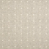 Broadloom carpet swatch with a vertical dotted stripe in grey and ivory. 