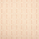 Broadloom carpet swatch with a vertical dotted stripe in pale pink and white. 