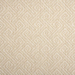 Broadloom carpet with Greek key pattern in cream on ecru.