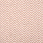 Broadloom carpet in a herringbone pattern pastel pink and white. 